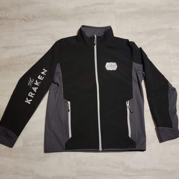 Elevate Jackets & Coats The Kraken Black Spiced Rum Elevate Chubb Mens Black Full Zip